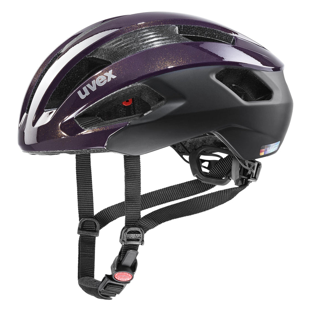 Uvex Rise CC Rennrad Fahrrad Helm matt schwarz/lila 2022 56-59 cm, 56-59 cm