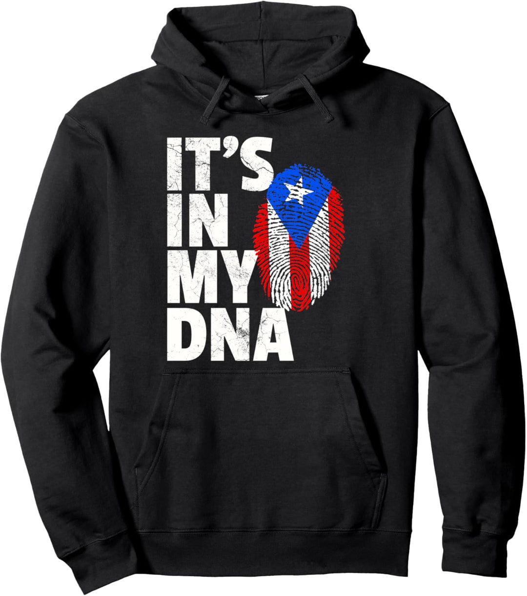 IT'S IN MY DNA Puerto Rico Flagge Rican National Pride Roots Pullover Hoodie