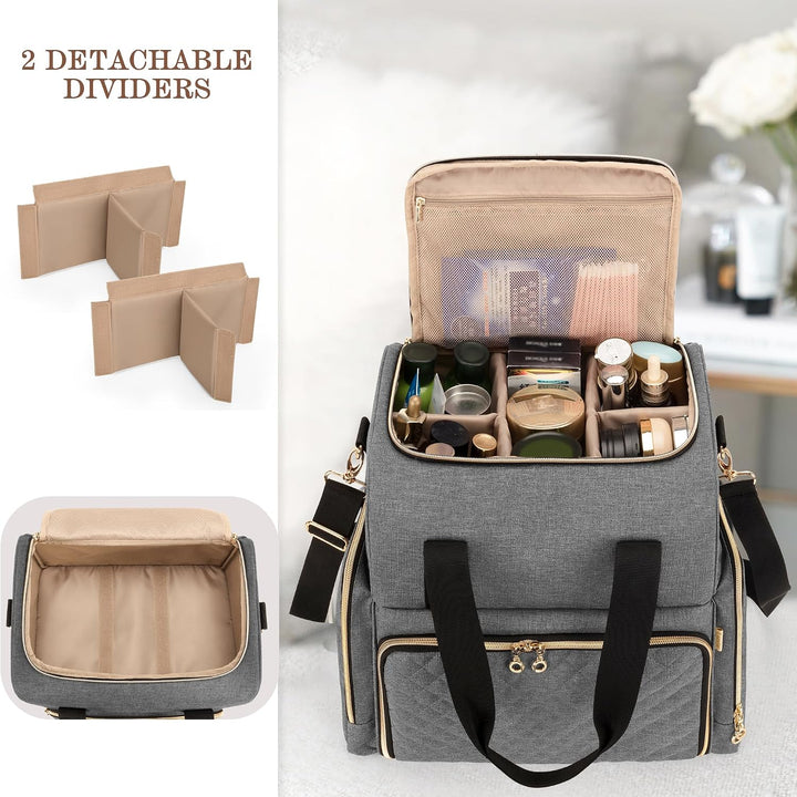 Luxja Kulturbeutel zum Tragen, Kulturtasche für Damen & Männer, Kosmetiktasche für Make up, Make Up
