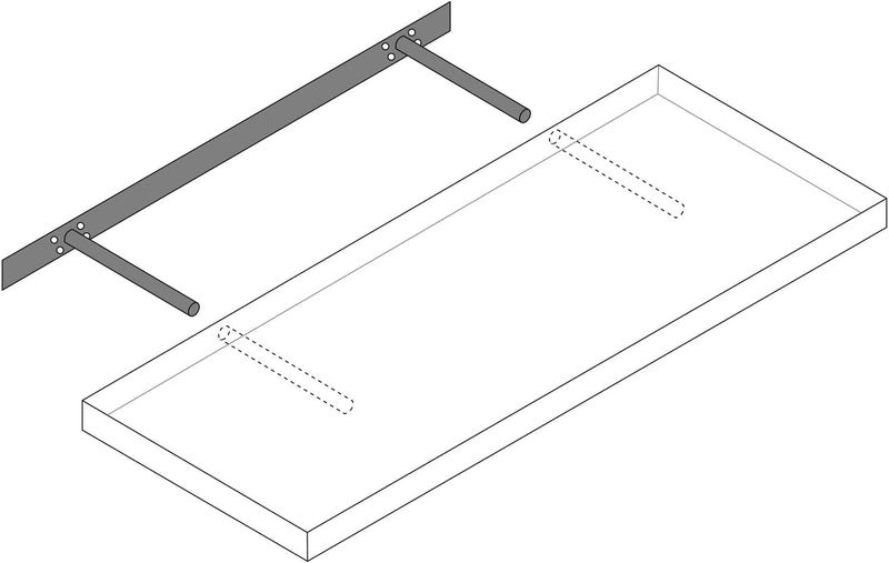Casaria® Wandregal Eiche mit Halterung 50-110cm Schwebend 15kg Tragkraft Küche Wohnzimmer Büro Bad F