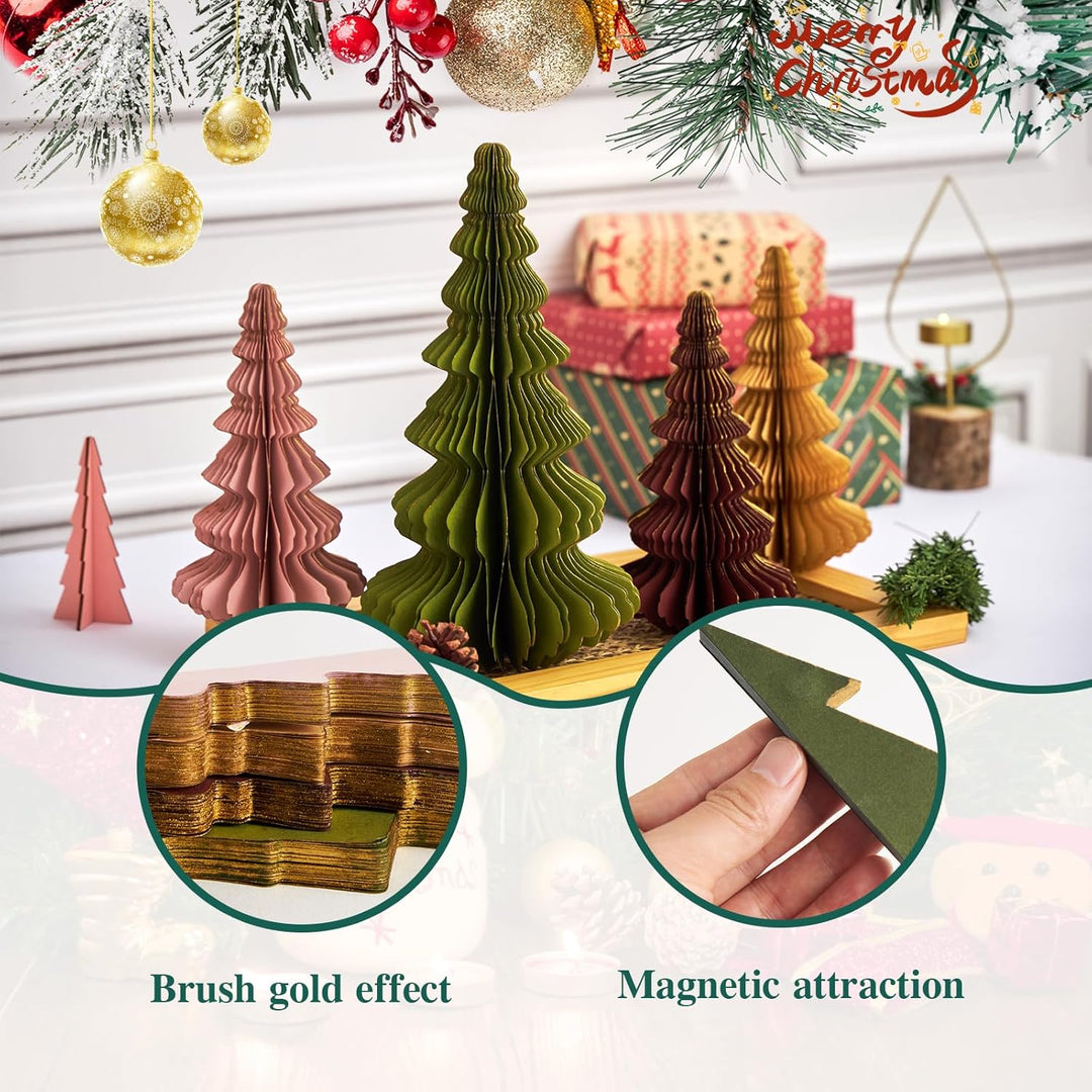 EASY JOY Christbaumschmuck, Deko Ornamente für den Weihnachtsbaum 31cm,21cm-grün, Gelb, Rosa, Braun,