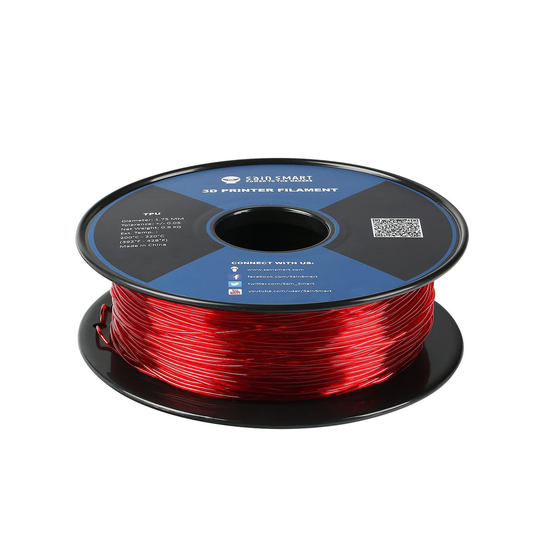 SainSmart TPU 3D-Drucker Filament, 1,75 mm, 0,8 kg, Rot, rot