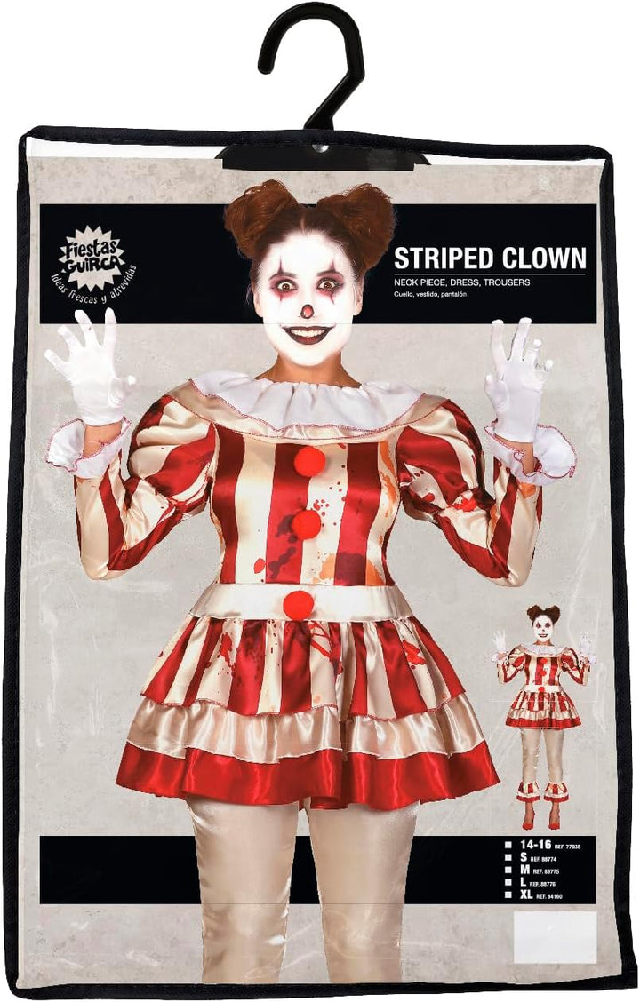 FIESTAS GUIRCA Clown Harlekin Kostüm für Damen 38-40, 38-40