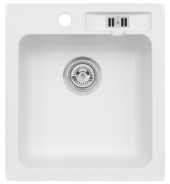 Axis Kitchen Malibu 20 Spülbecken Einbecken Spüle 43x47cm (AXIS WEISS), Axis Weiss