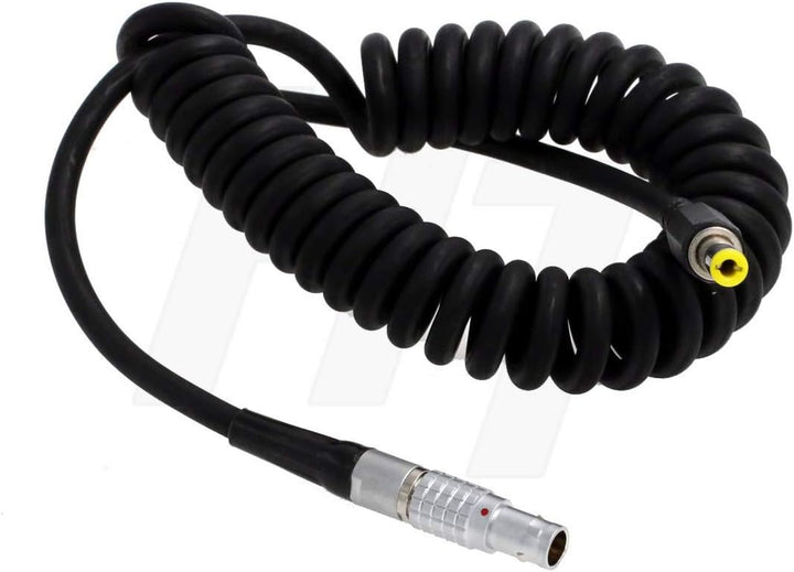 HangTon DC Stecker 5.5x2.1mm Barrel 2 Pin gewickeltes Stromkabel für Teradek Bond Bolt, Atomos Monit