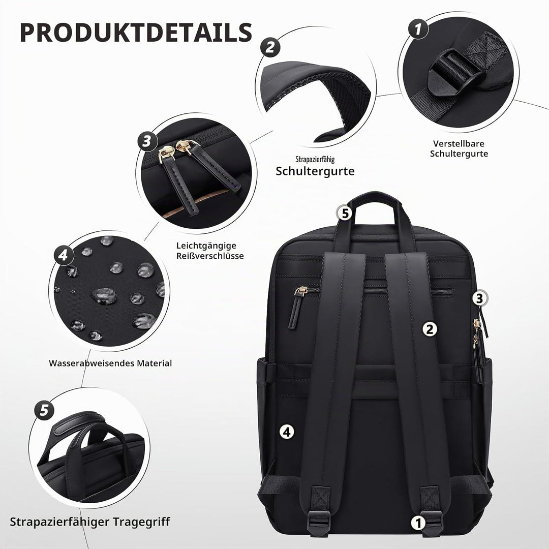 Laptop Rucksack Herren 16 Zoll Business Reiserucksack Handgepäck Rucksack Damen Bussiness Rucksack w