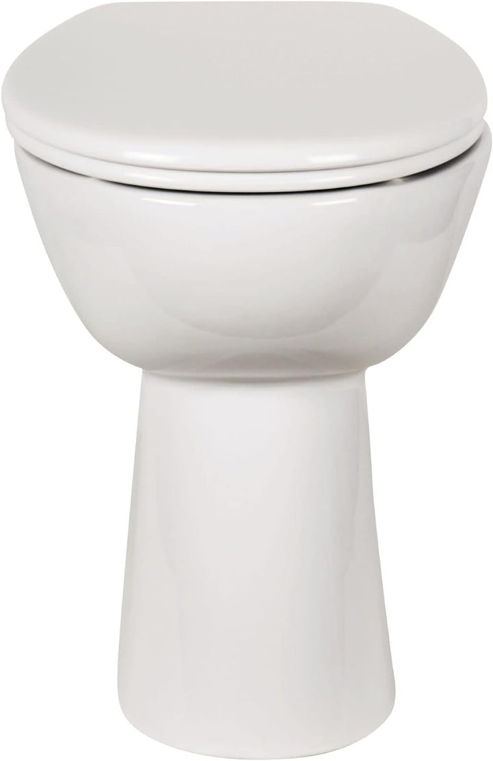 Calmwaters® Spülrandloses Stand-WC Komplettset Elements Wellness mit Toilettendeckel, erhöhtes + 7 c