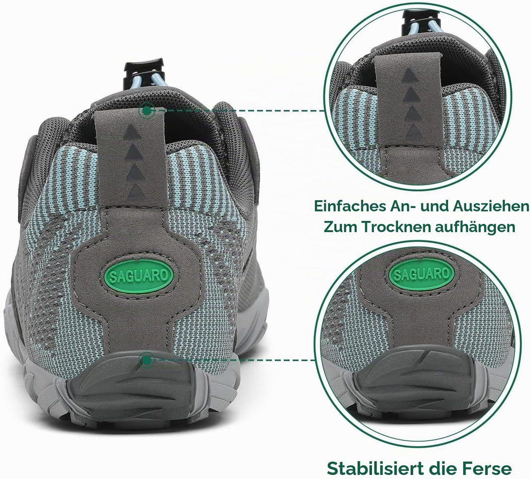 SAGUARO Herren Damen Barfussschuhe - Atmungsaktiv rutschfest Barfussschuhe - mit Breite Zehenbox und