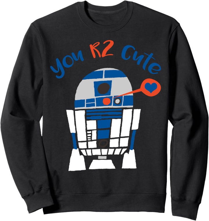 Star Wars R2-D2 You Are Too Cute Valentines Text Sweatshirt