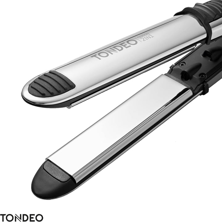 TONDEO Glätteisen CERION 2in1 | Profi-Haarglätter mit Ionen-Technologie | 2in1: Glätt- und Welleneis