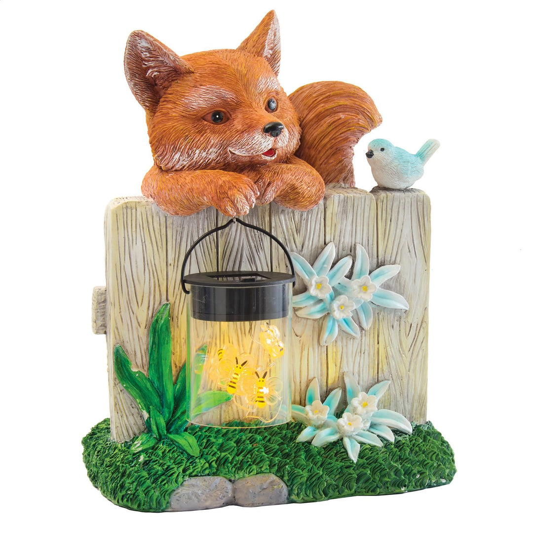 3 Pagen® solar Dekofigur Fuchs – Outdoor-Figur mit Beleuchtung – ideal für Garten, Terrasse und Balk