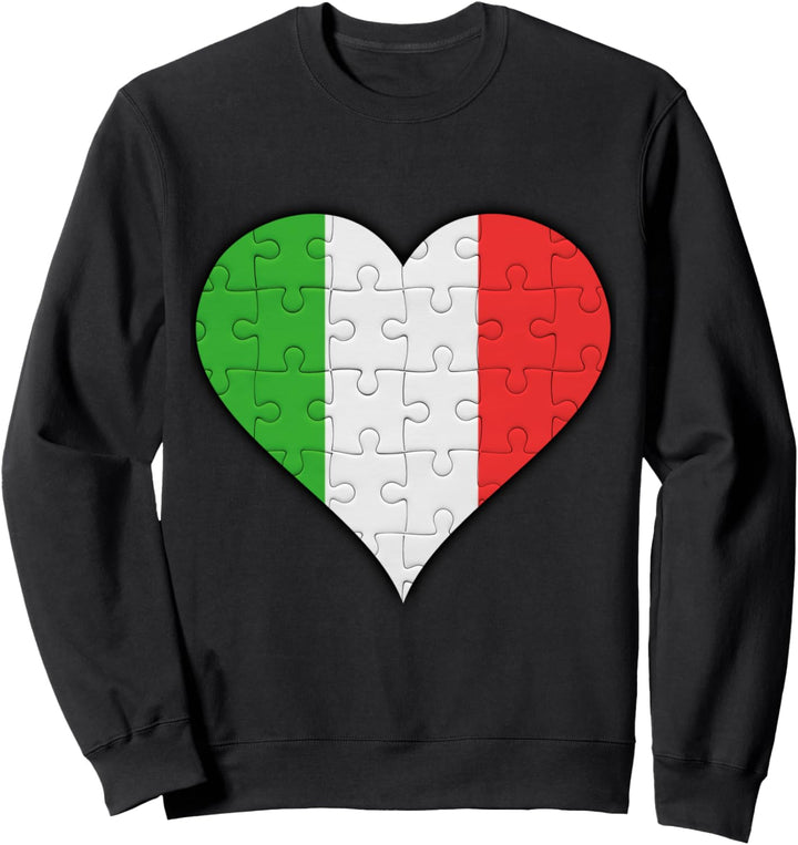 Italien Italienische Flagge Herz Sweatshirt