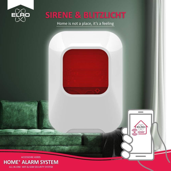 ELRO AS90SRA Innensirene AS90S Home+ Alarmsystem, Zubehör Zubehör Innensirene, Zubehör Innensirene