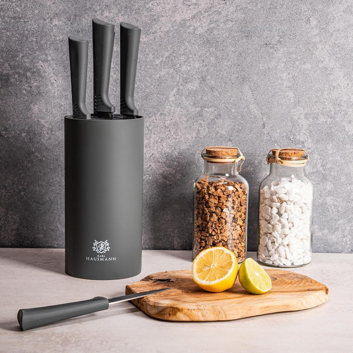 Messerblock mit Messer - 5 teilig - Messerset und Messer Block - Küchenmesser Set - Kitchen Knife Se