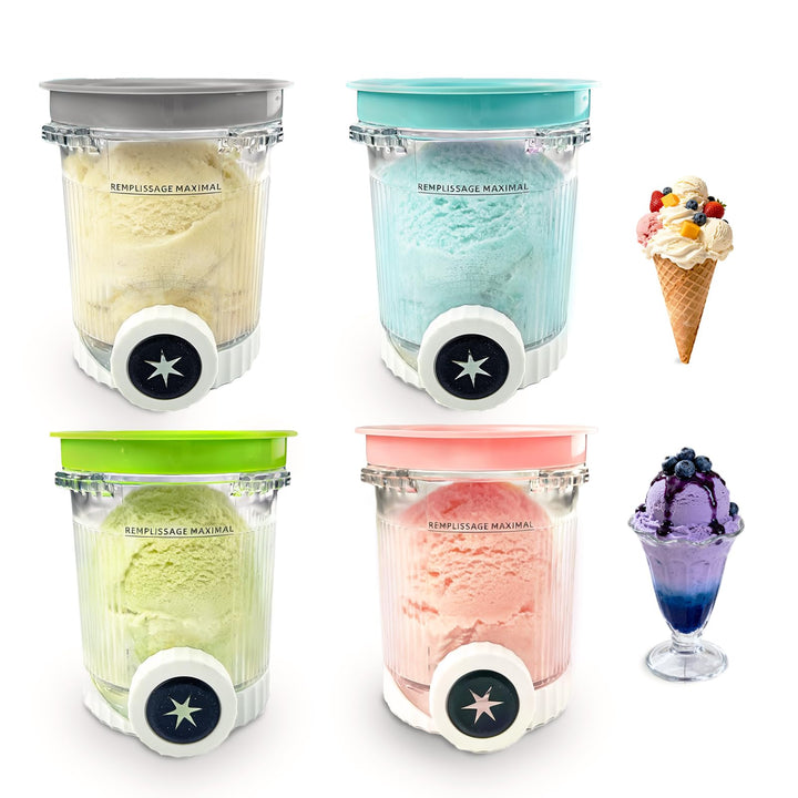 4 StüCk Behälter für Ninja Creami Swirl NC700 NC701EU Serie, 480 ML Eiscremebehälter Eismaschine Zub
