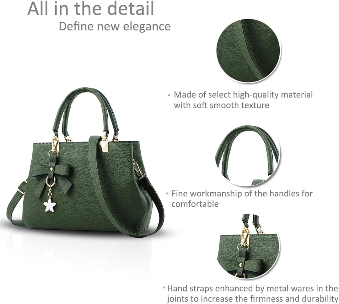 NICOLE & DORIS Damen Handtaschen Designer Tasche Elegante Frauen Umhängetasche PU Leather Shopper He
