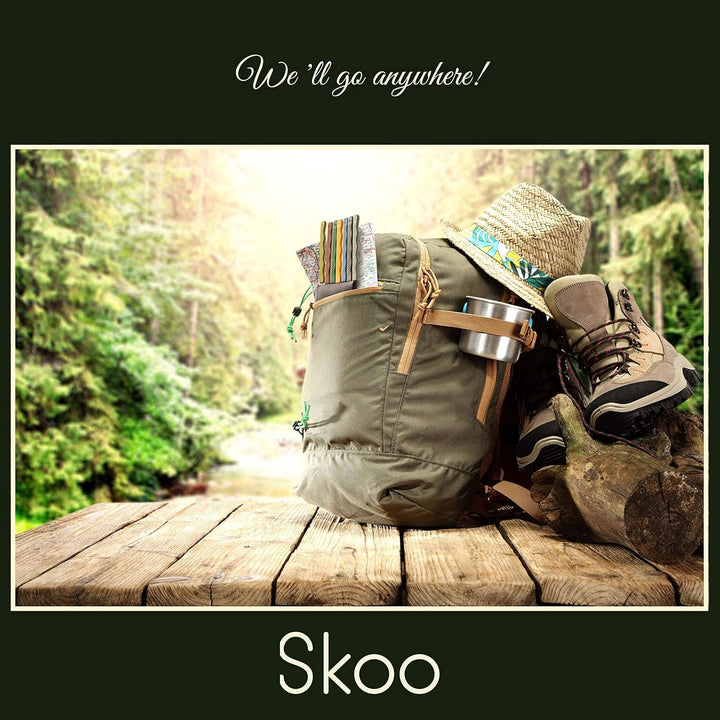 Skoo Barbecue Spiesse Set - 7 Grillspiesse aus Edelstahl mit Silikongriff + Silikon-Aufbewahrungstas