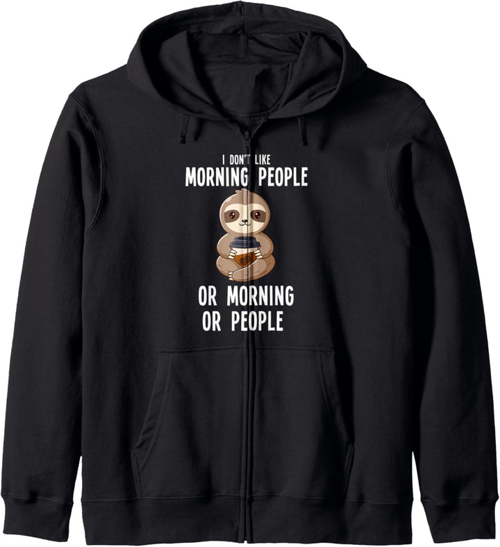 Ich mag keine Morgenmenschen Sloth Lazy Kapuzenjacke
