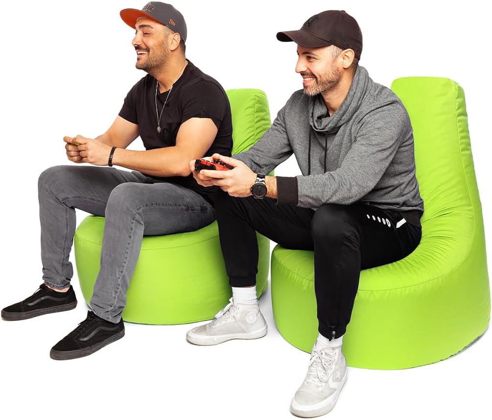 PATCH HOME Gamer Sessel mit Reissverschluss Lounge Kissen Sitzsack Sitzkissen Bean Bag In & Outdoor