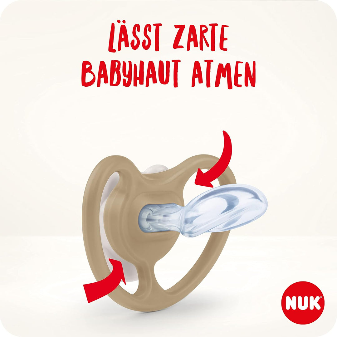 NUK Space Day &amp; Night Babyschnuller | 6-18 Monate | Im Dunkeln leuchtende Schnuller mit zusätzlichen