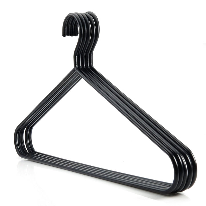 Hangerworld 5 Extra Starke Metall Kleiderbügel 45cm Schwarz Ideal für schwere Kleidung 45 cm, 45 cm