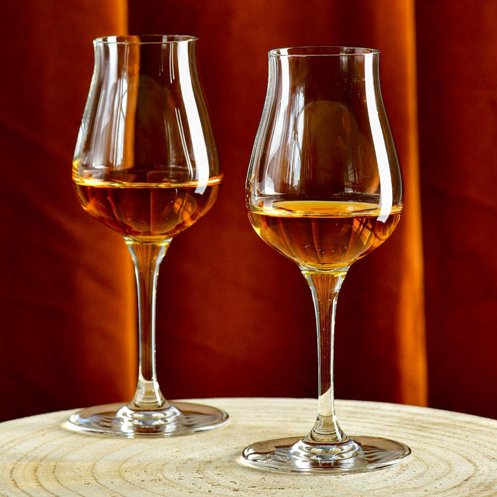 Krosno Brandy Cognac Snifter Gläser Rum Verkostung Geschenk-Set | 4er-Set | 110 ml | Avant-Garde Kol