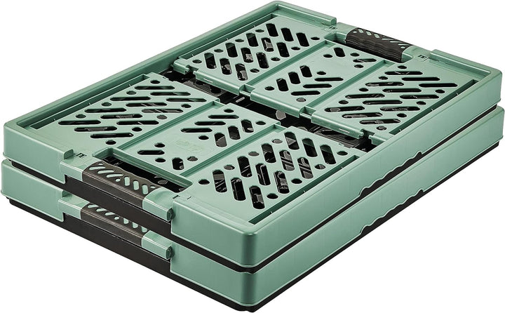 keeeper 2x Stabile Profi-Klappboxen mit Soft-Touch Griffen, 45 l, Ben, Nordic Green (Grün) Nordic Gr