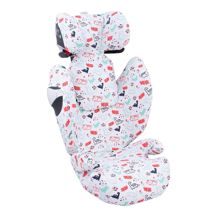 JYOKO KIDS Bezug für Autositz Kompatibel mit Cybex Solution M und Pallas B - Fix (DINO PARTY), DINO