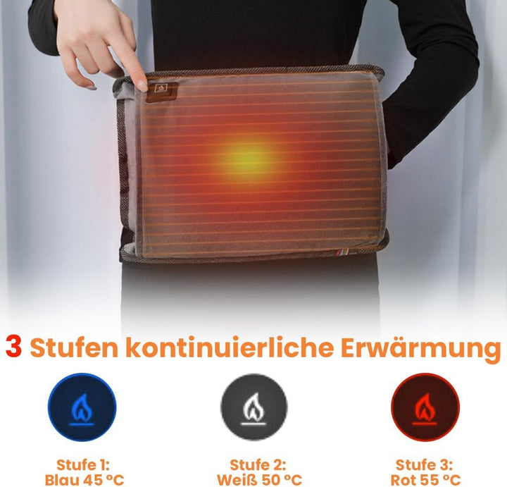 Beheizbarer Handmuff, Handmuff Elektrisch 10000 mAh Powerbank, USB Beheizbare Handwärmer mit Verstel
