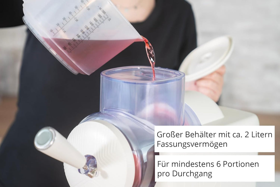 Unold 48950 Slush- und Softeismaschine Sofie mit Kompressor ca. 2 L 5 Programme für Slushies, Softei