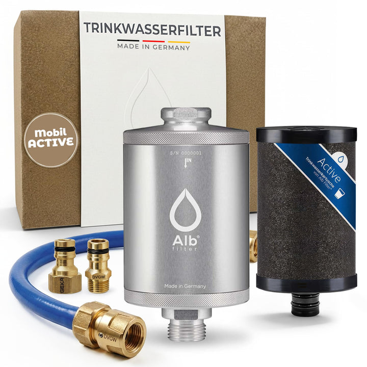 Alb Filter® MOBIL Active Trinkwasserfilter | Sauberes Trinkwasser unterwegs mit Boot, Yacht, Camping