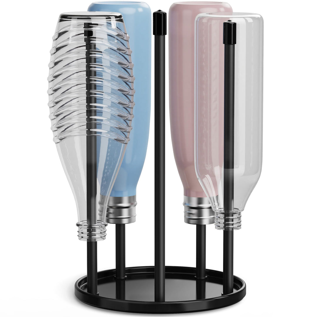 Flaschenhalter für SodaStream Crystal – Keramik Abtropfständer mit Abtropfgestell und Abtropfwanne f