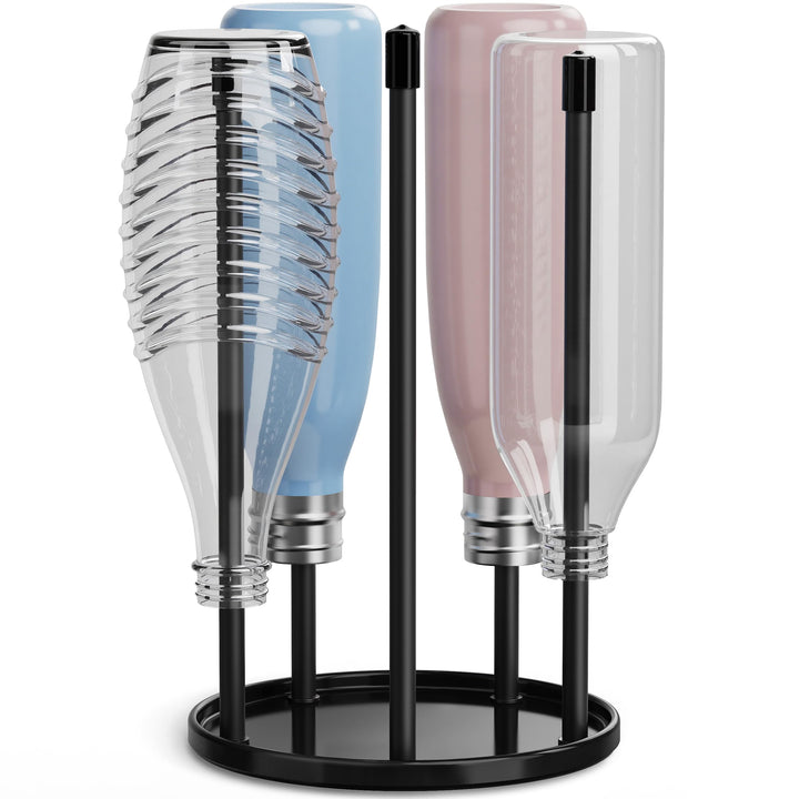 Flaschenhalter für SodaStream Crystal – Keramik Abtropfständer mit Abtropfgestell und Abtropfwanne f