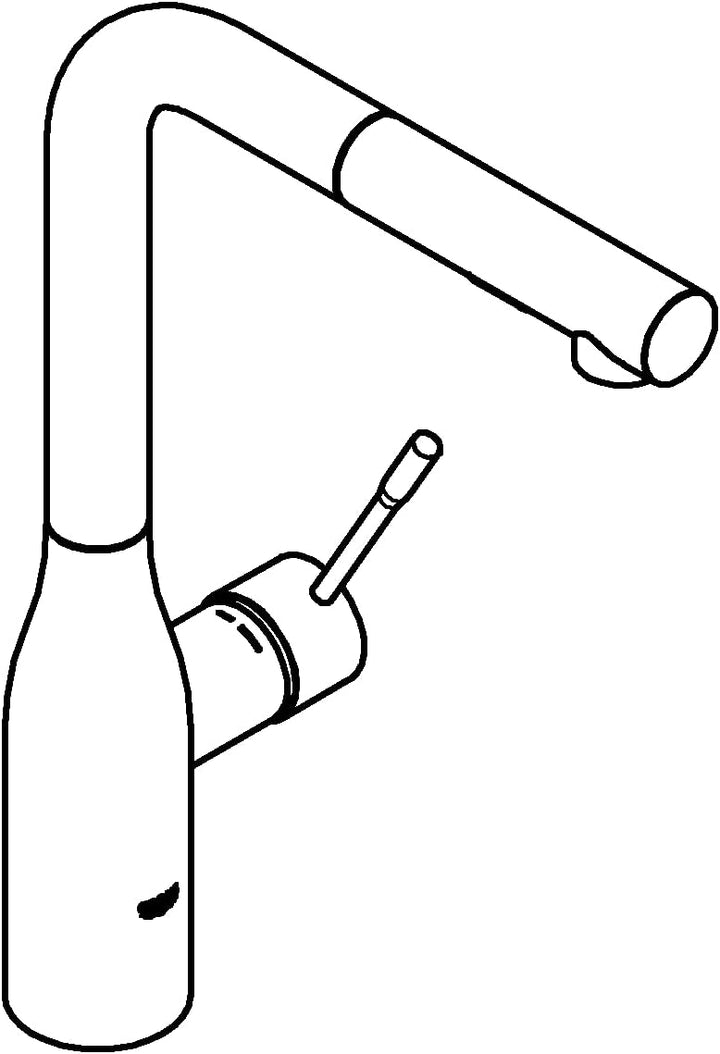 GROHE Essence - Einhand-Spültischbatterie (mit herausziehbarer Dual Spülbrause, Schwenkbereich 360°,
