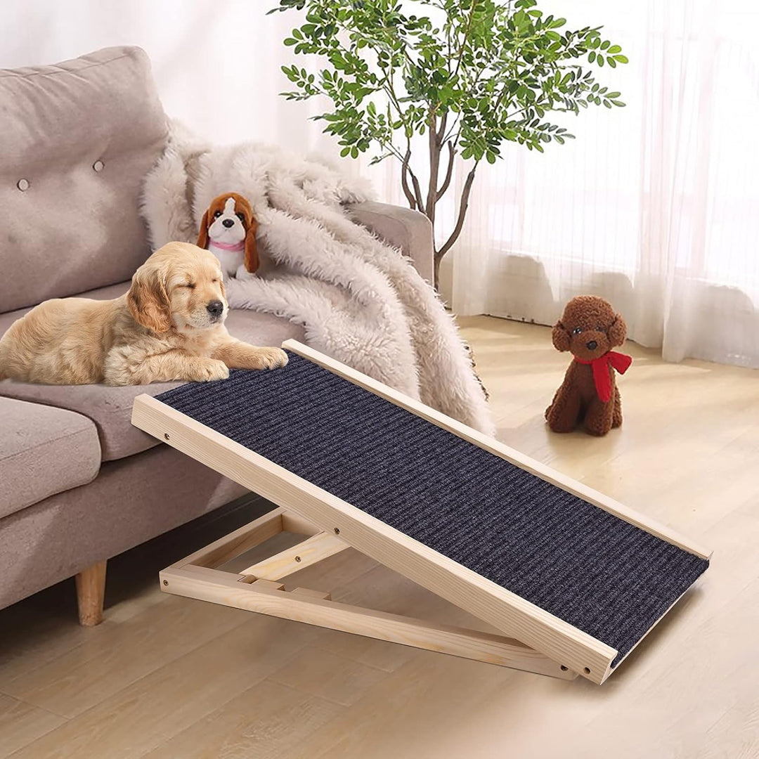 Efan 70 x 35 cm Hunderampe Haustier Welpe Rampe Massivholz Haustier Rampe Auto Hund Leiter Tragbare