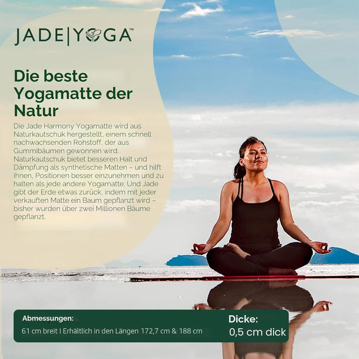 JADE YOGA - Harmony Yoga Mat - Yoga Mat Designed to Provide A Secure Grip to Help Hold Your Pose Him