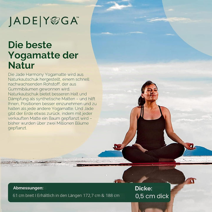 JADE YOGA - Harmony Yoga Mat - Yoga Mat Designed to Provide A Secure Grip to Help Hold Your Pose Him