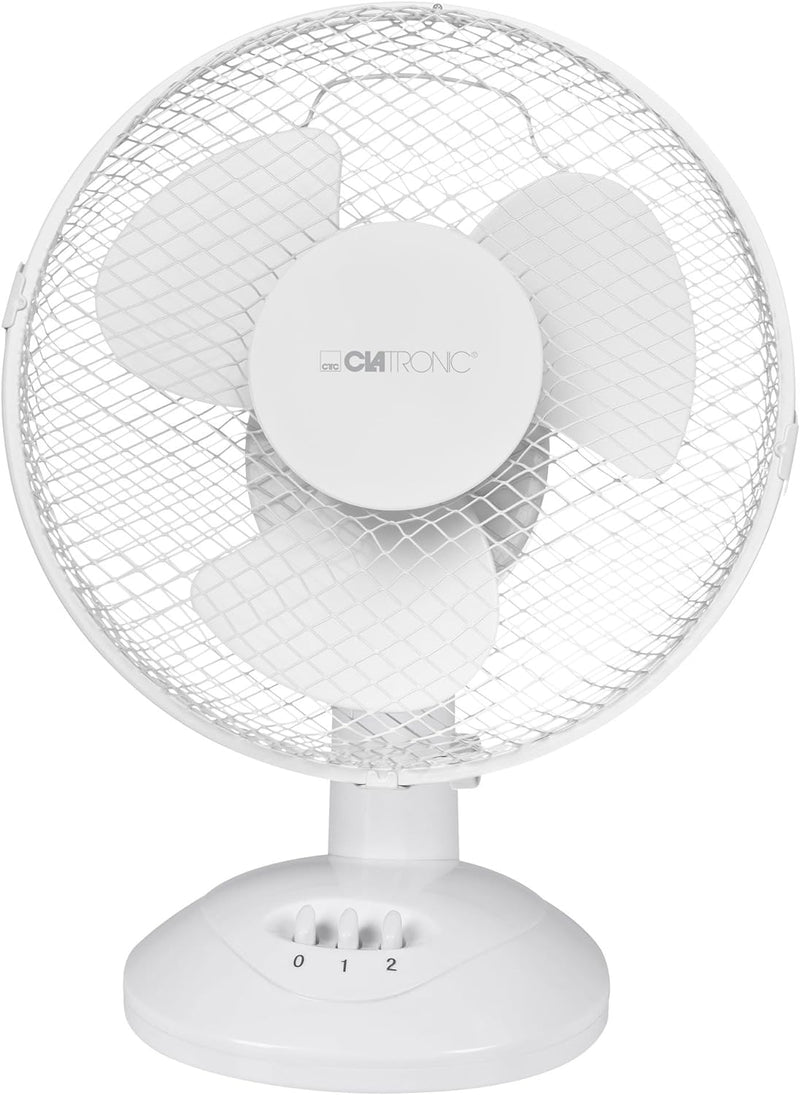 Clatronic Ventilator für Tisch / Tischventilator VL 3601; Mini-Fan für Schlafzimmer, Büro, Wohnmobil
