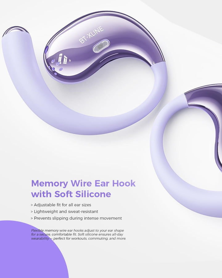 Micool Open-Ear Kopfhörer Bluetooth 6.0, Clip-On Ohrhörer Kabellos mit 36H Spielzeit, Geräuschreduzi