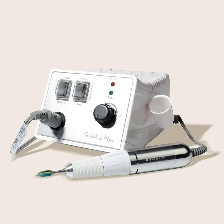 Emmi Nail Fräser Quick 3 Plus I Elektrischer Fräser für Gelnägel mit 25.000 U/Min I Elektrische Nage