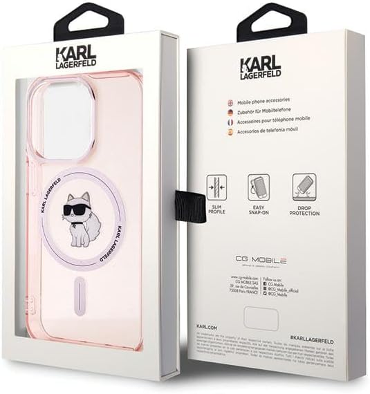 Karl Lagerfeld KLHMP15LHFCCNOP Hülle für iPhone 15 Pro 6.1" Rosa hardcase IML Choupette