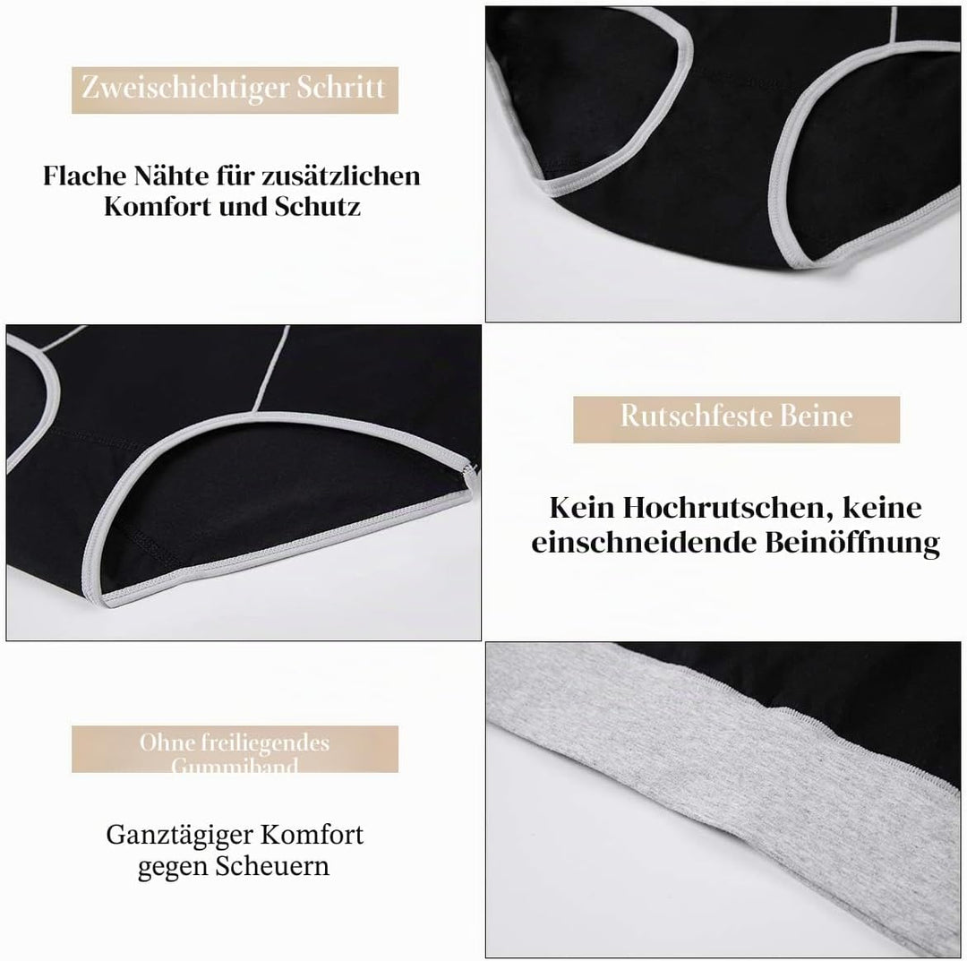 Senllori Damen Unterwäsche, hohe Taille, Baumwolle, Bauchkontrolle, weiche volle Abdeckung Multipack