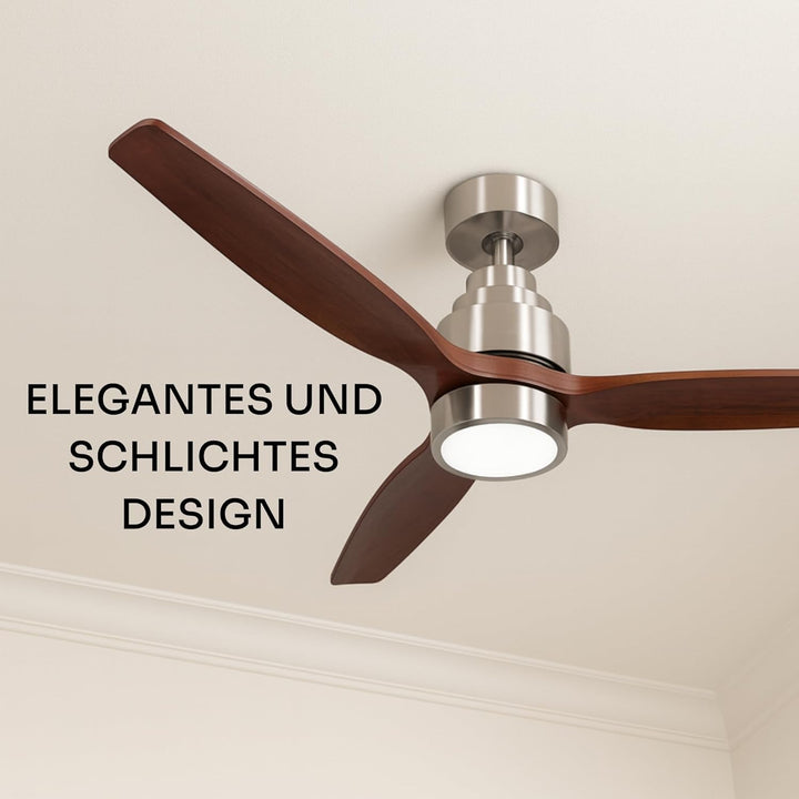 Mellerware - Deckenventilator mit Fernbedienung Brizy Bright | 45 W | 6 Geschwindigkeiten | Ultra le