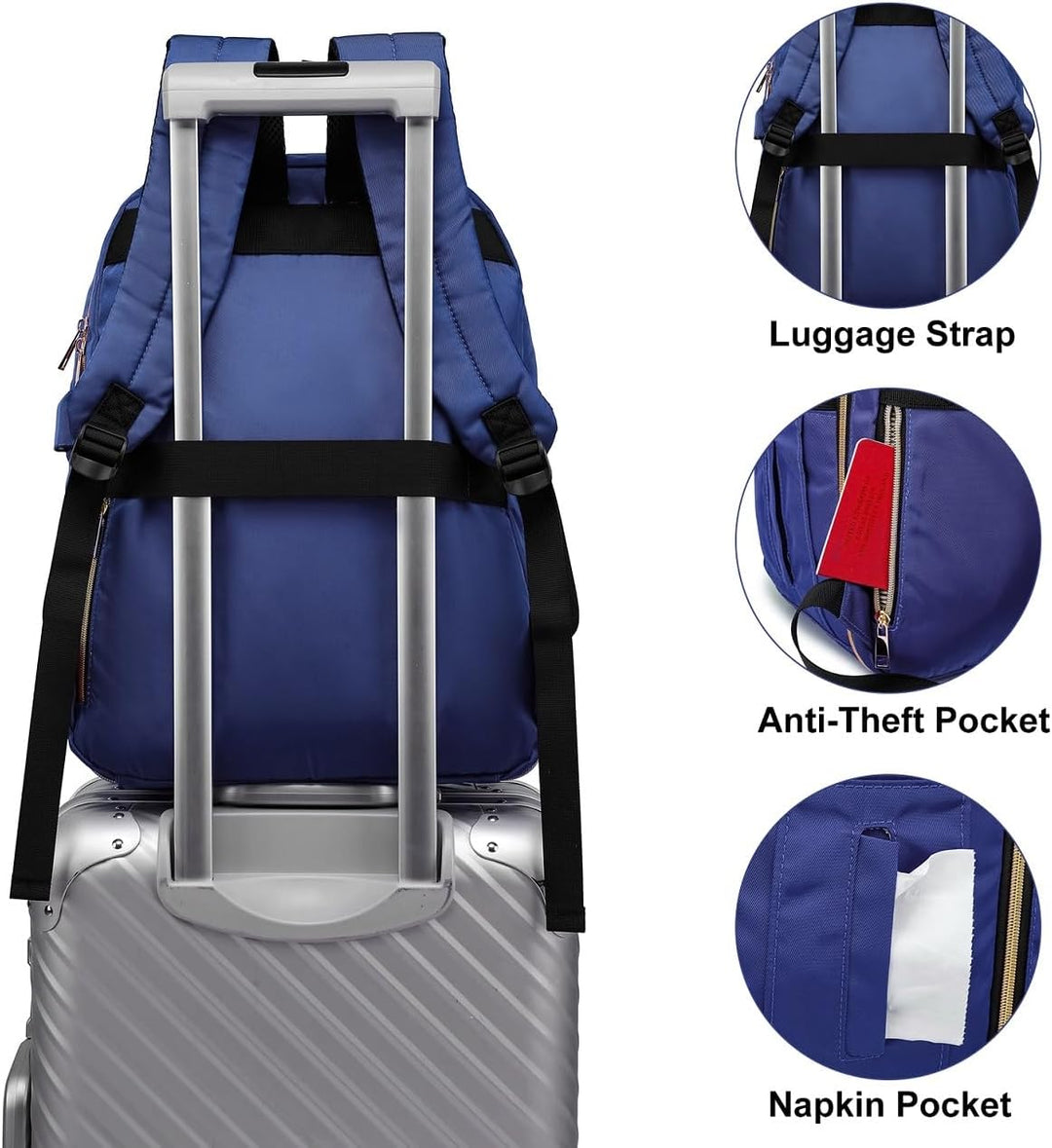 YAMTION Laptop Rucksack Damen,17.3 Zoll Schulrucksack Frauen Schultasche Mädchen Teenager Tagesrucks