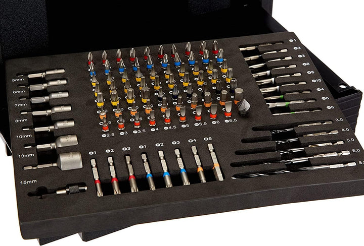 HIKOKI 40030037 Hit System Case mit 100tlg. Zubehör, Grün