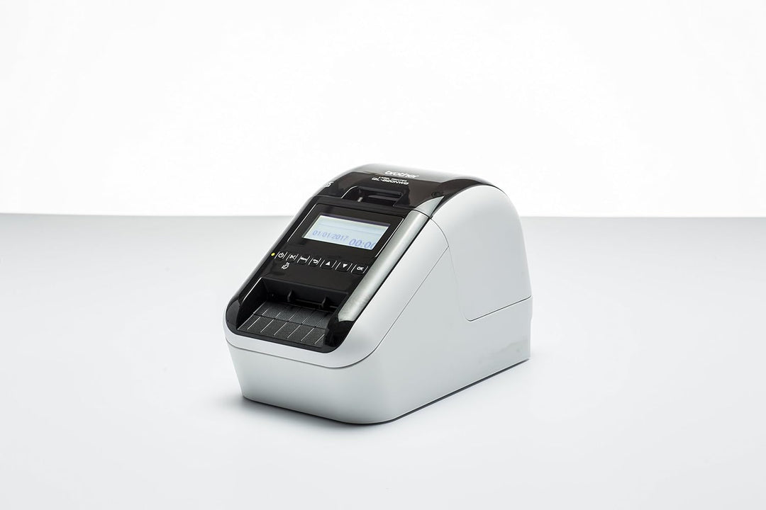 Brother QL-820NWB Netzwerk-Etikettendrucker (mit Rot-Schwarz-Druckfunktion, Schnittstellen: USB, WLA