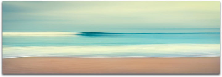 Augenblicke Wandbilder Keilrahmenbild Wandbild 150x50cm Meer Strand Vintage abstrakt verschwommen