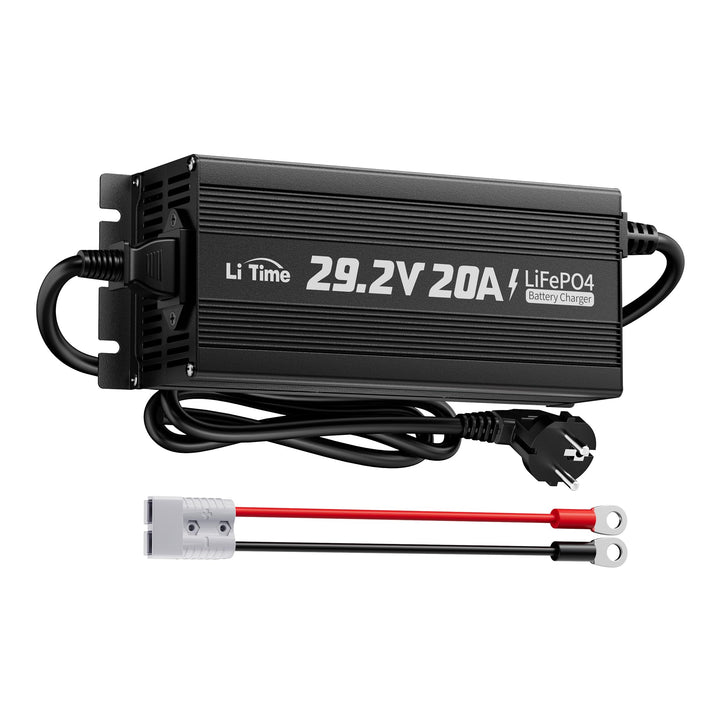 LiTime 24V 20A Lithium-Batterieladegerät, Mini-Grösse, 29,2 V Ausgang AC-DC