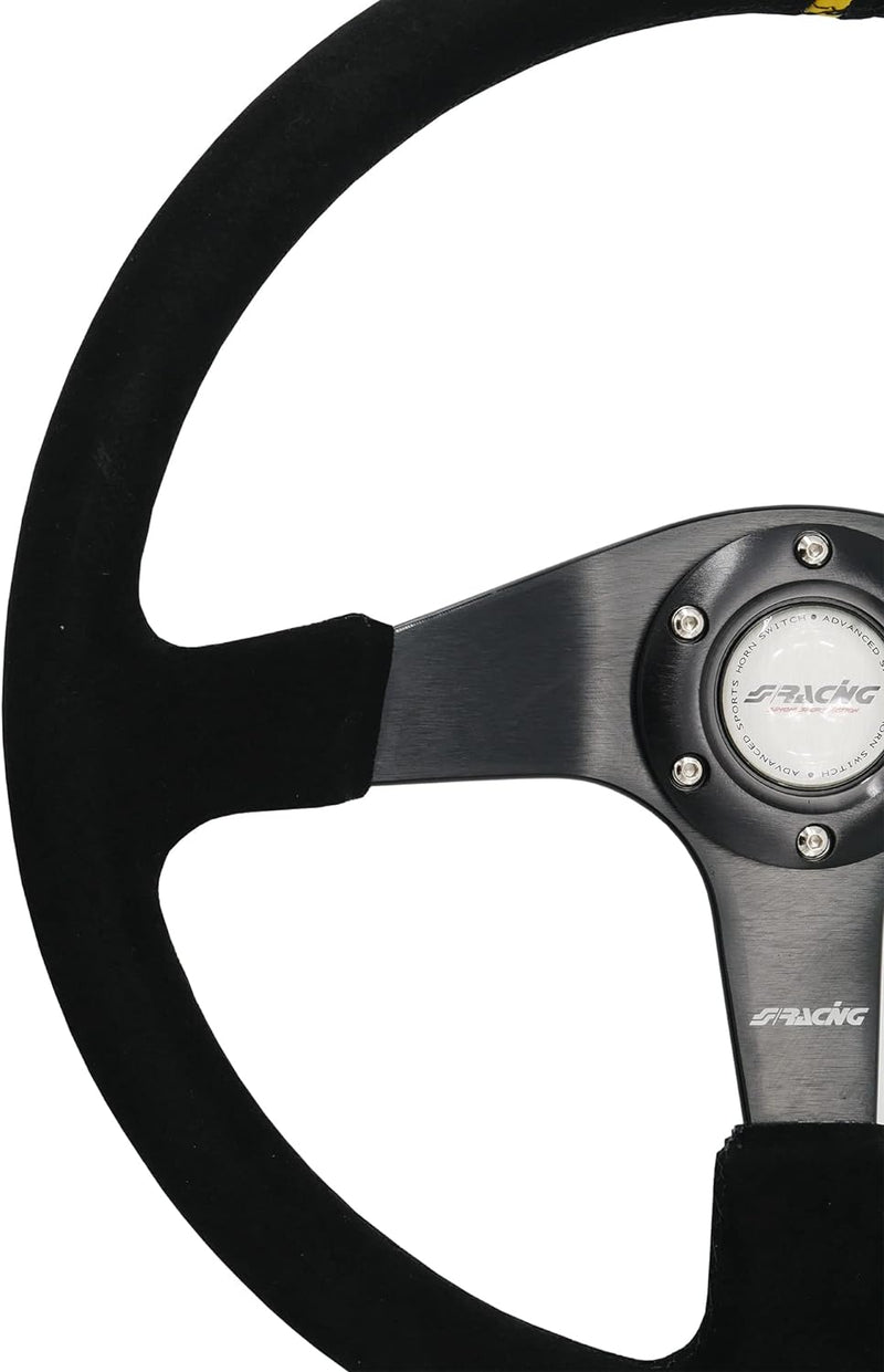 Simoni Racing DEF Verteidiger Universal Lenkrad, Schwarz Shammy