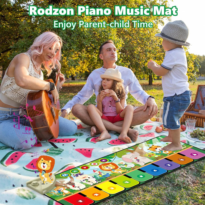 Rodzon 63301 Baby Spielzeug ab 1 Jahr, Musikmatte Kinder 19 Liedern 10 Tieren, Kinderspielzeug ab 1